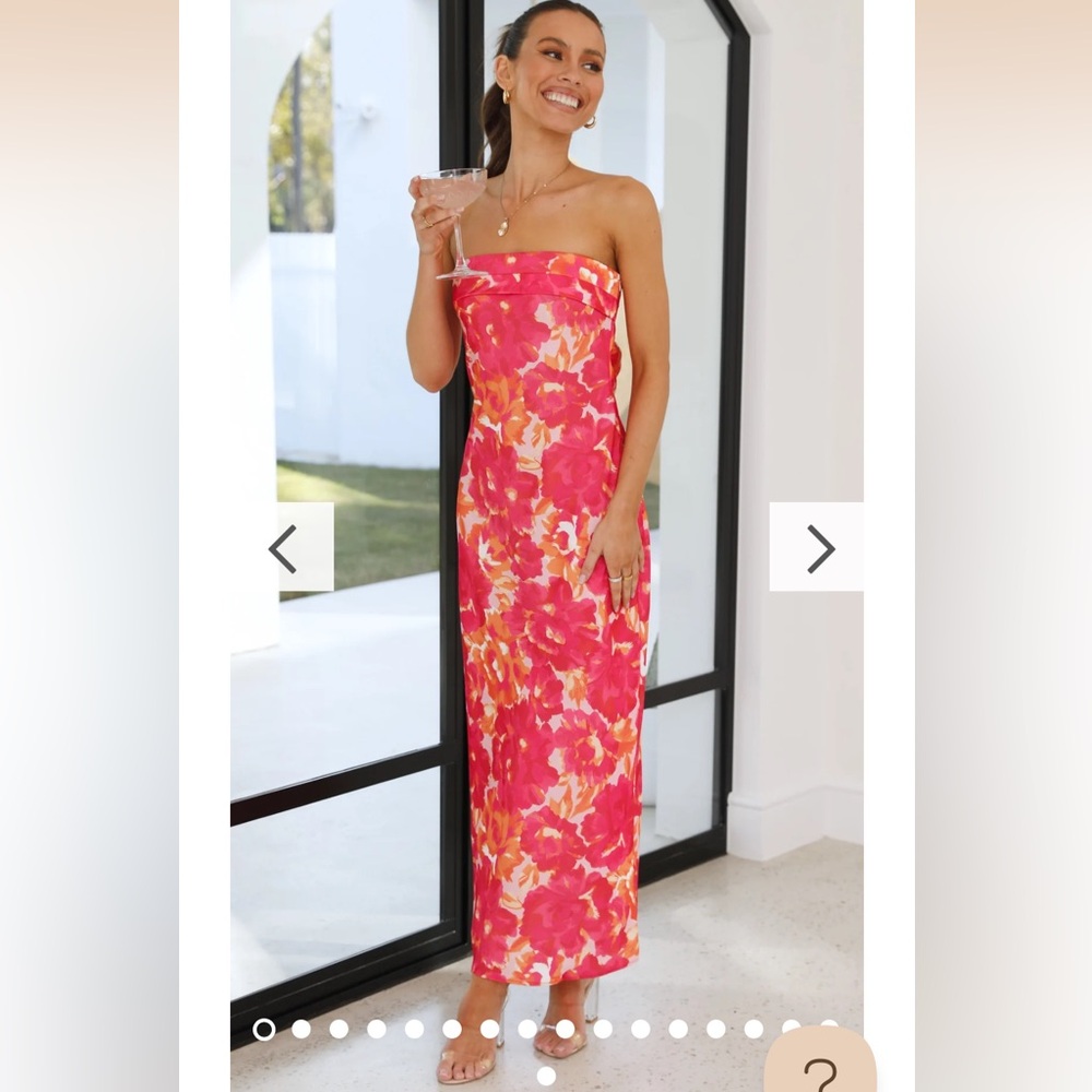 Billi J Miya Maxi Dress - Pink/Red Floral